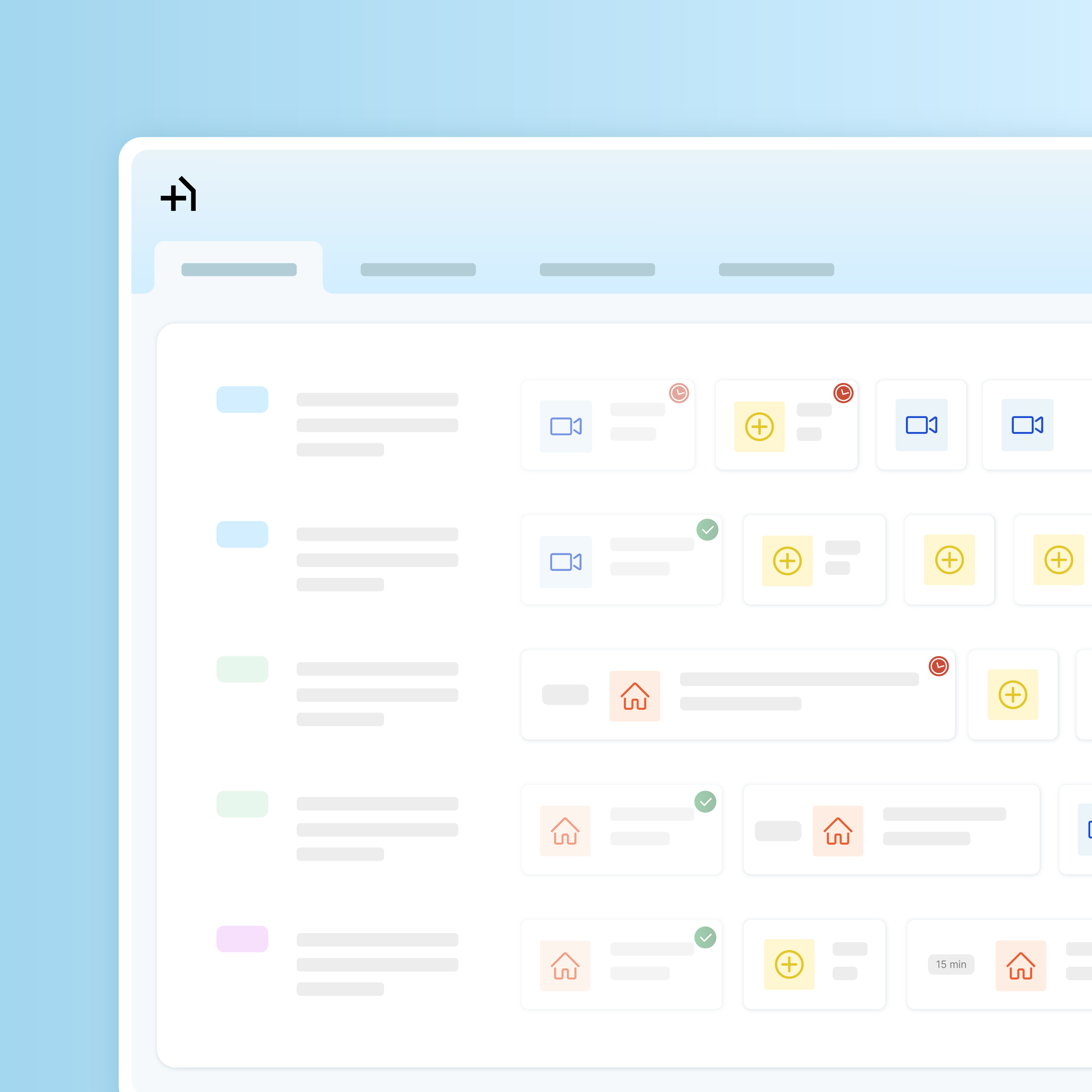 Realtime coordination interface mockup